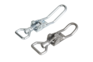 Spännlås stål eller rostfritt stål med triangulär spännbygel upp till 6500 N, inställbart, skruvhål synliga Spännlås stål eller rostfritt stål med triangulär spännbygel upp till 6500 N, inställbart, skruvhål synliga