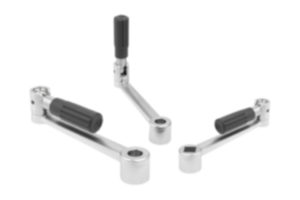 Crank handles stainless steel with fold-away grip Crank handles stainless steel with fold-away grip