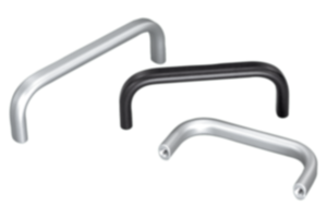 Pull handles, oval aluminium