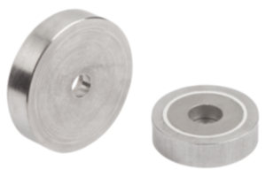 Magneter med cylindriskt hål (plangripare) av SmCo i hus av rostfritt stål