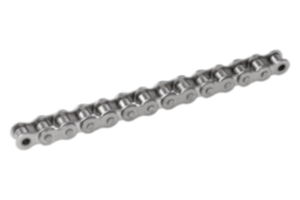 Rullkedjor enkla rostfritt stål DIN ISO 606, svängda länkar