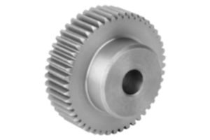 Cylindriska kugghjul i stål, modul 1 fräst kuggning, rak kugg, ingreppsvinkel 20°