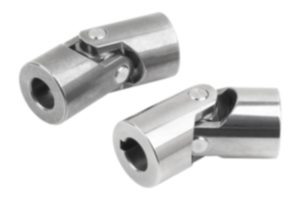 Cardan single joints, stainless steel, with plain bearing, similar to DIN 808