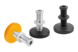 Levelling feet, steel with hollow screw  Levelling feet, steel with hollow screw