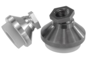 Swivel feet with vibration absorption Swivel feet with vibration absorption