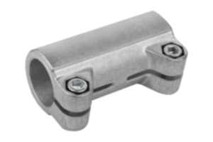 Tube clamps, straight, aluminium