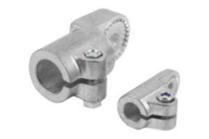 Tube clamps swivel half aluminium, with raised teeth