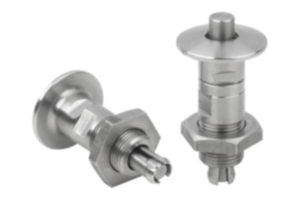 Spärrbultar i rostfritt stål med knopp i rostfritt stål Spärrbultar i rostfritt stål med knopp i rostfritt stål